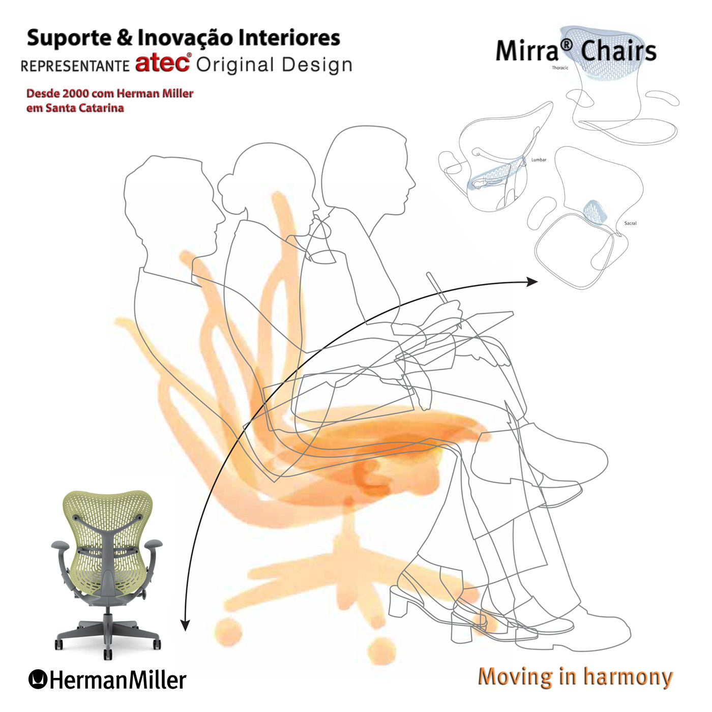 Mirra Chair by Herman Miller || Suporte & Inovação Interiores, representante Atec Original Design - Maior Dealer Herman Miller da América Latina