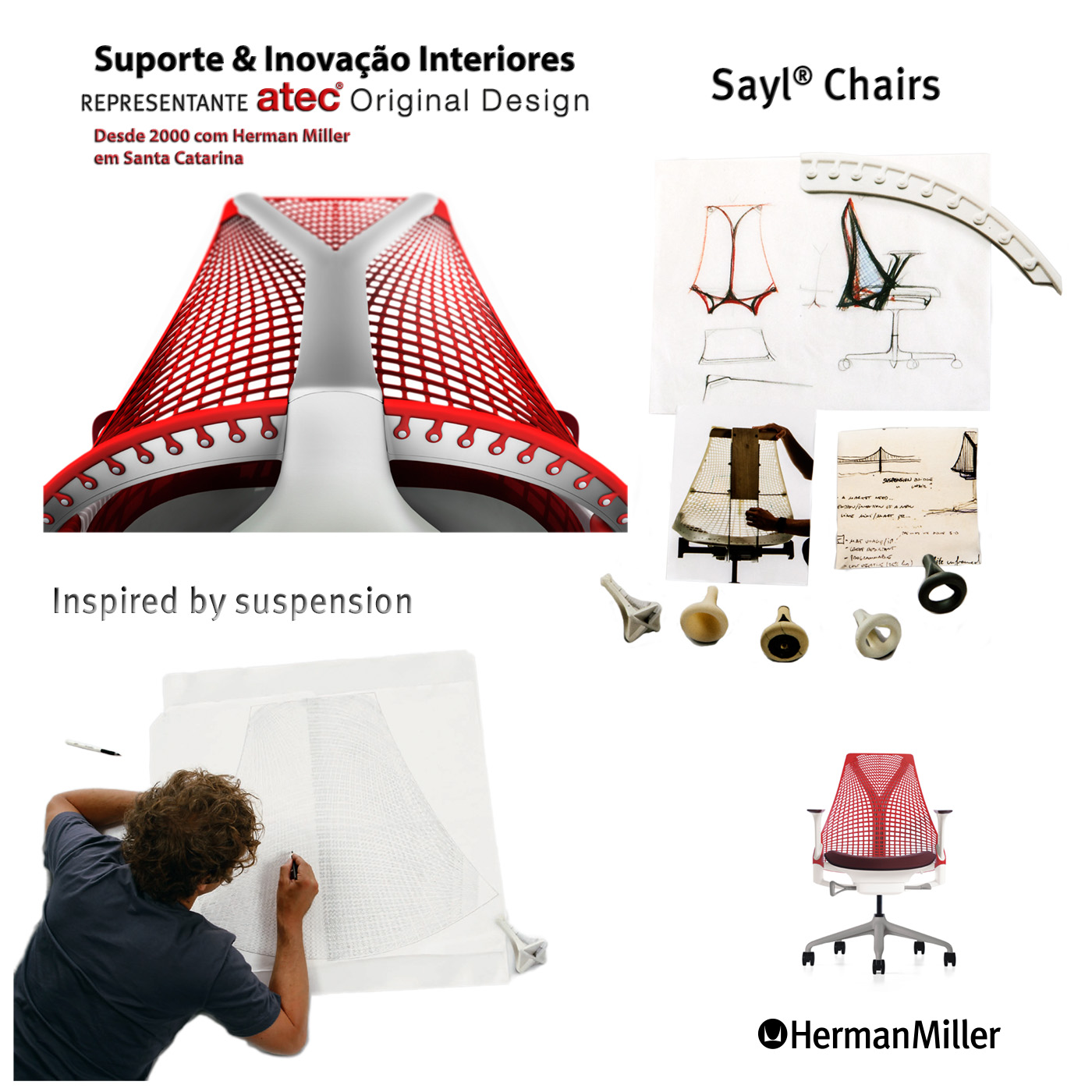 Sayl Chair by Herman Miller || Suporte & Inovação Interiores, representante Atec Original Design - Maior Dealer Herman Miller da América Latina